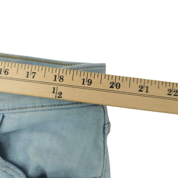 Levis 724 High Rise Straight Jeans Womens Size 20W Frayed Hem Light Wash Denim - Picture 13 of 15